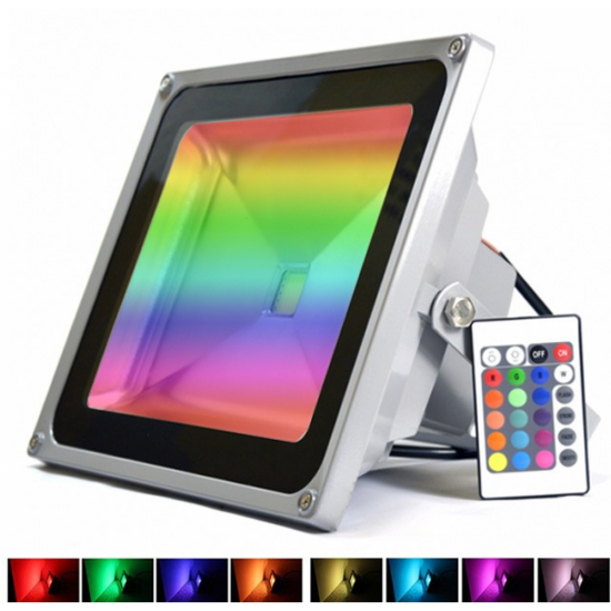 LED Αδιάβροχος Προβολέας 30W RGB με Τηλεχειριστήριο LED Αδιάβροχος Προβολέας 30W RGB με Τηλεχειριστήριο
