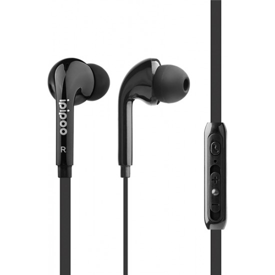 Ipipoo Ακουστικά In-Ear Handsfree HiFi Stereo Black (iP-B60Hi)