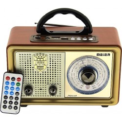 Φορητό Retro Ηχείο με Ραδιόφωνο Meier M-U110 (Καφέ)