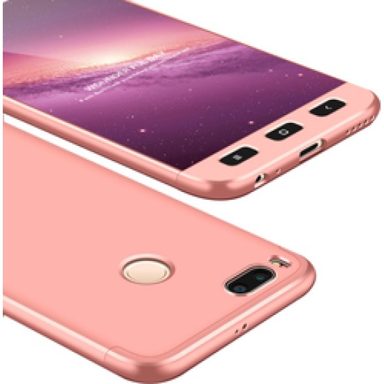OEM 360 Full Body Ρόζ & Tempered (Huawei Y7 2018/Y7 Prime 2018/Honor 7C)