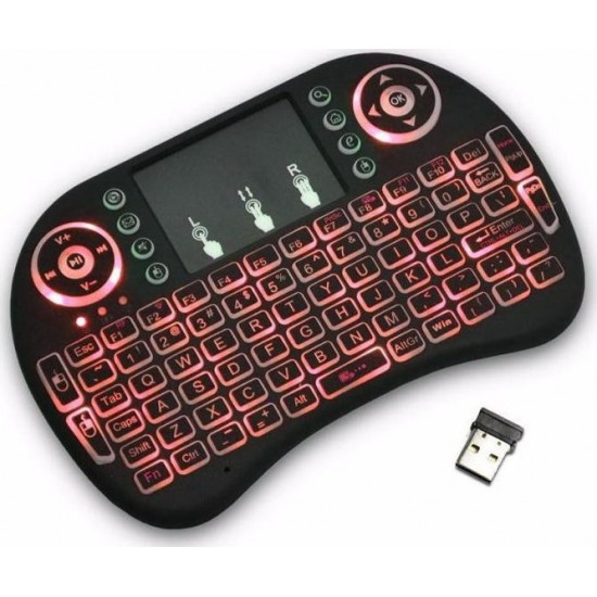 Πληκτρολόγιο Με Mousepad Element KB-750W Mini Wireless Μαύρο Πληκτρολόγιο Με Mousepad Element KB-750W Mini Wireless Μαύρο