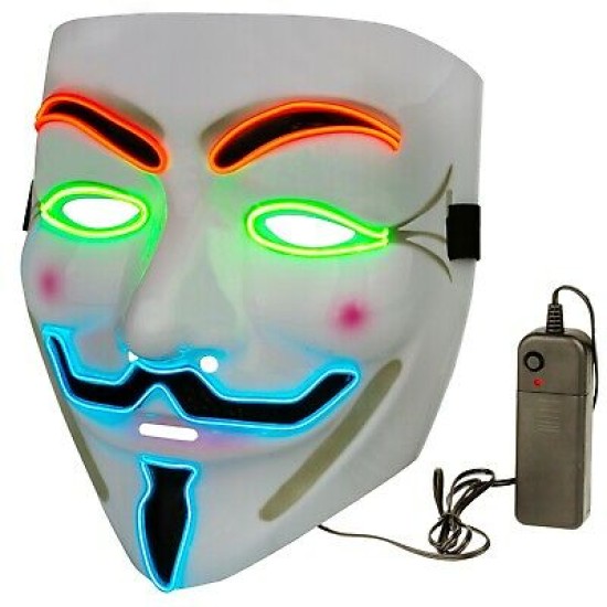 Μάσκα Πλαστική με φως Anonymous Μάσκα Πλαστική με φως Anonymous