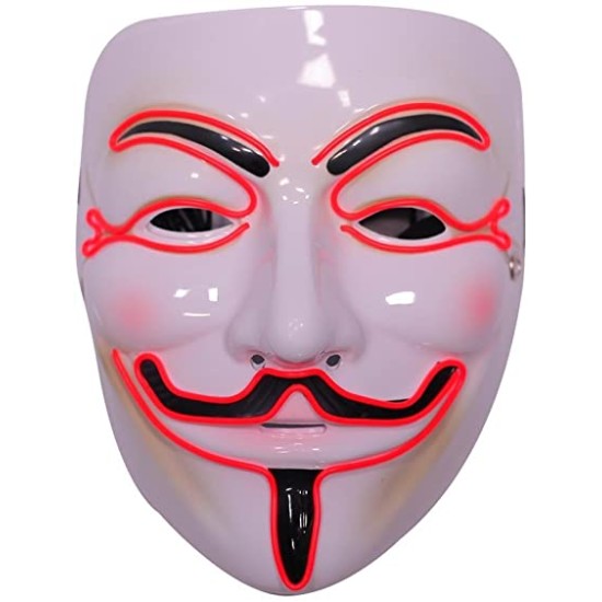 Μάσκα Πλαστική με φως Anonymous