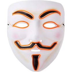 Μάσκα Πλαστική με φως Anonymous Πορτοκαλί