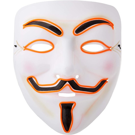 Μάσκα Πλαστική με φως Anonymous