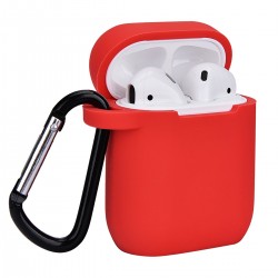 Θήκη σιλικόνης για Air-pods με Γάντζο Κόκκινο OEM