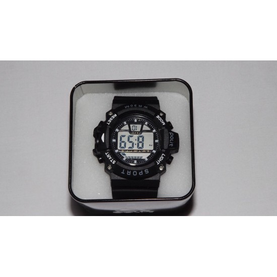 NEW POLIT SPORT WATCH DIGITAL STOPWATCH BLACK NEW POLIT SPORT WATCH DIGITAL STOPWATCH BLACK