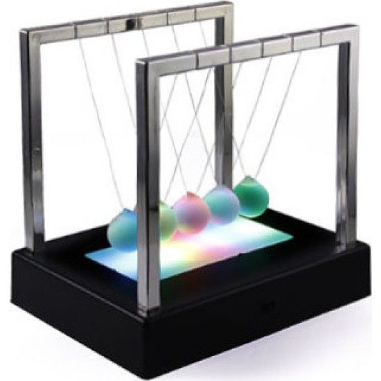 Φωτιζόμενο εκκρεμές του Νεύτωνα Light Up Newtons Cradle Balance Balls OEM