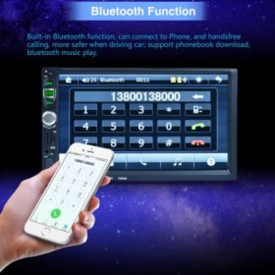 Multimedia 7030CM Ηχοσύστημα Αυτοκινήτου Universal 2DIN (Bluetooth/USB) με Οθόνη Αφής 7"
