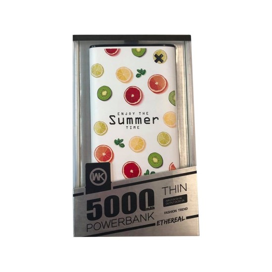 Power Bank WK Summer Time 5000mAh White