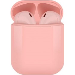 i12 TWS Wireless Bluetooth Stereo Earbuds with Charging Box - Pink