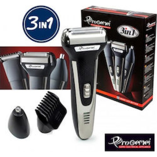 Σετ περιποίησης GEMEI Ξυριστική 3 σε 1 Ξυριστική Μηχανή για Γένια, Αυτιά και Μύτη - GM-598