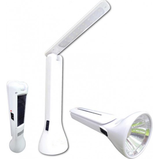 Επιτραπέζιο Πτυσσόμενο Ηλιακό Φωτιστικό – Φακός LED 2 σε 1 Επαναφορτιζόμενο Yt-189Τ