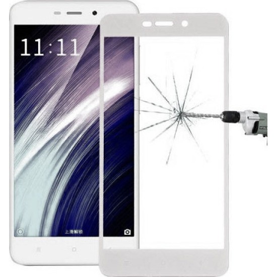 Full Face Tempered glass / Αντιχαρακτικό Γυαλί Πλήρους Οθόνης 3D Για Xiaomi Redmi 4a Άσπρο Full Face Tempered glass / Αντιχαρακτικό Γυαλί Πλήρους Οθόνης 3D Για Xiaomi Redmi 4a Άσπρο
