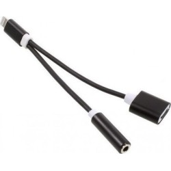 Dual Headphone Audio Charger Splitter Adapter Cable for iPhone XS / XS Max / XR