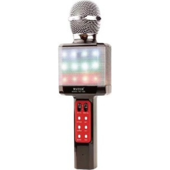 Ασύρματο Bluetooth Mικρόφωνο KARAOKE Hχείο Mp3 Player WSTER - Disco Light Microphone WS-1828 Μαύρο Κόκκινο Ασύρματο Bluetooth Mικρόφωνο KARAOKE Hχείο Mp3 Player WSTER - Disco Light Microphone WS-1828 Μαύρο Κόκκινο