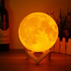 3D Ασύρματη Λάμπα σε Σχήμα Σελήνης