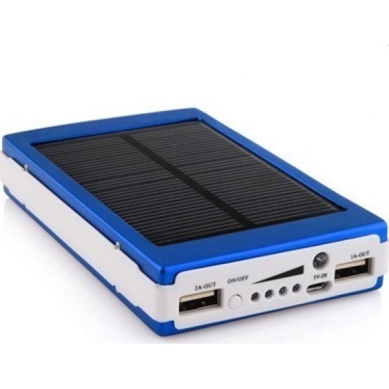 ADAP007 Ηλιακό Power Bank 20000mAh με 2 Θύρες USB-A Μπλε ADAP007 Ηλιακό Power Bank 20000mAh με 2 Θύρες USB-A Μπλε