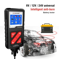 Konnwei Ελεγκτής Ανάλυσης Μπαταριών KW710 Ψηφιακό Battery Tester με Κροκοδειλάκια