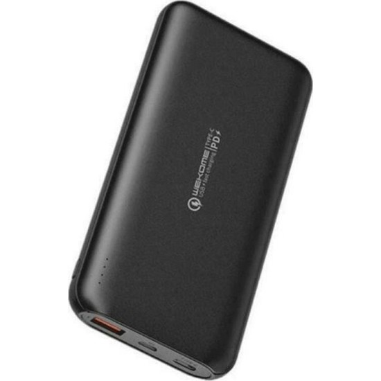 WK Gifon WP-187 Power Bank 10000mAh 18W με Θύρα USB-A και Θύρα USB-C Quick Charge 3.0 Μαύρο