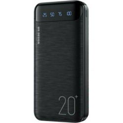 WK WP-163 Power Bank 20000mAh με 2 Θύρες USB-A Μαύρο