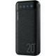 WK WP-163 Power Bank 20000mAh με 2 Θύρες USB-A Μαύρο