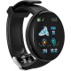 D18 Smartwatch με Παλμογράφο (Μαύρο)