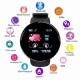 D18 Smartwatch με Παλμογράφο (Μαύρο)