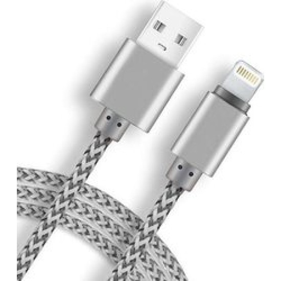 Καλώδιο φόρτισης και μεταφοράς δεδομένων Lightning 2.1A - Fineblue F-C08-1- Γκρι