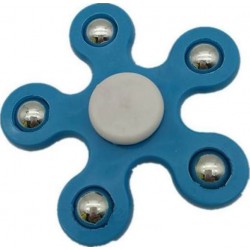Fidget Spinner Πλαστικό με 5 Άκρες με Μεταλλικές Μπίλιες Διάρκειας 3 Λεπτών - Μπλε
