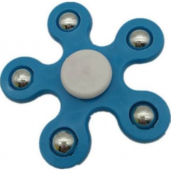Fidget Spinner Πλαστικό με 5 Άκρες με Μεταλλικές Μπίλιες Διάρκειας 3 Λεπτών - Μπλε Fidget Spinner Πλαστικό με 5 Άκρες με Μεταλλικές Μπίλιες Διάρκειας 3 Λεπτών - Μπλε