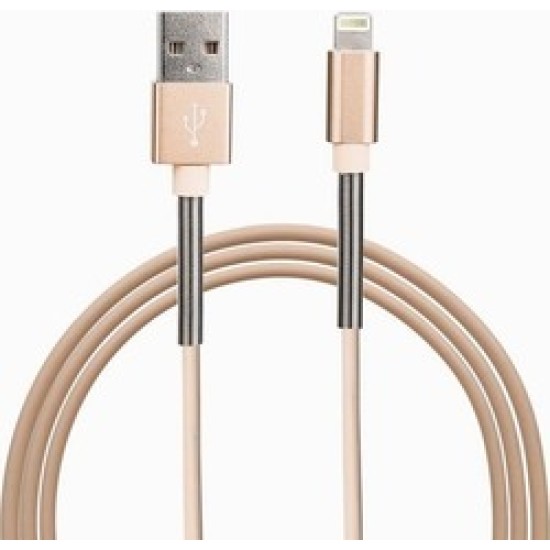 Καλώδιο Lightning Fineblue F-C01 2.1Α ταχείας φόρτισης με έλασμα –Χρυσό Καλώδιο Lightning Fineblue F-C01 2.1Α ταχείας φόρτισης με έλασμα –Χρυσό