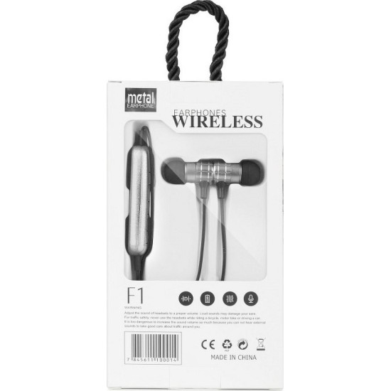 Ακουστικά Bluetooth Sport Stereo Earphones F1 Black