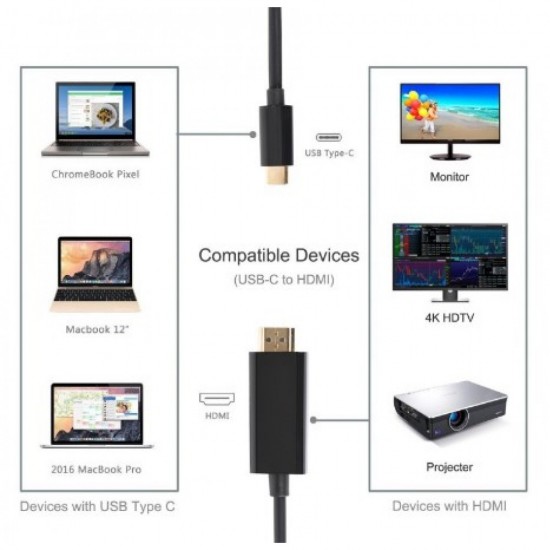 Regular USB 3.1 Cable USB-C male - HDMI male Μαύρο 1.8m (3141) Regular USB 3.1 Cable USB-C male - HDMI male Μαύρο 1.8m (3141)