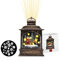  Φανάρι Άγιος με 10 LED & Προτζέκτορα USB/Μπαταρίας 21×13,5x8cm