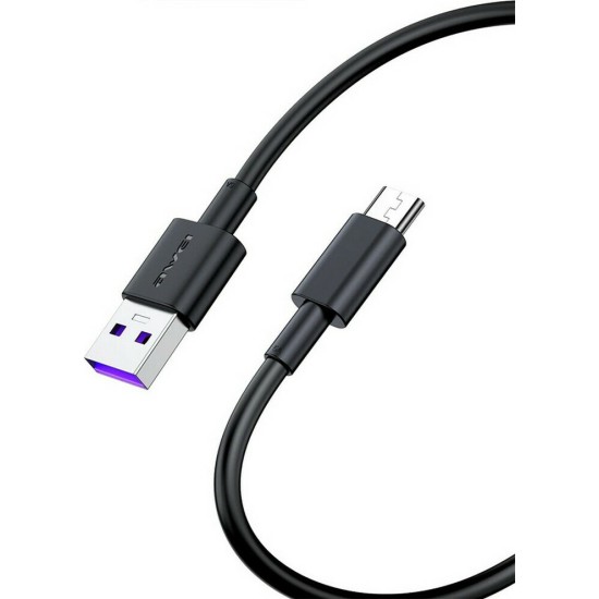 Awei Regular USB 2.0 to micro USB Cable Μαύρο 1m (CL-77M)