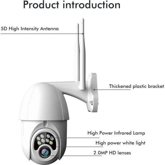 IP Κάμερα Παρακολούθησης Wi-Fi HD Αδιάβροχη με Αμφίδρομη Επικοινωνία ARA-IPV380-OEM IP Κάμερα Παρακολούθησης Wi-Fi HD Αδιάβροχη με Αμφίδρομη Επικοινωνία ARA-IPV380-OEM