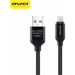 Awei Regular USB to Lightning Cable Μαύρο 1m (CL-80) 