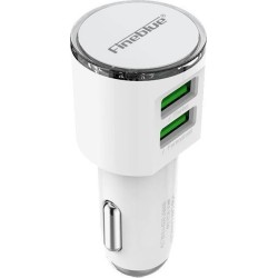Φορτιστής αυτοκινήτου με 2 θύρες USB 3.4A και καλώδιο Lighting Fineblue F-UC06