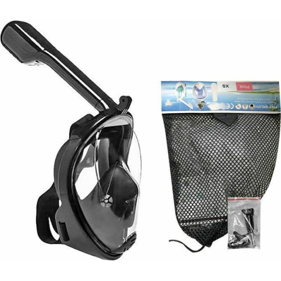 Full Face Μάσκα Θαλάσσης Ανδρική  SUMMERtiempo  622040 ΜΑΥΡΗ
