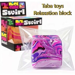 Super Solid Squish Nice Cube Swirl Fidget Toys Slow-Rebound Soft Sensory Ice Cube