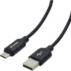  Awei Regular USB 2.0 to micro USB Cable Μαύρο 1m (CL-81) 