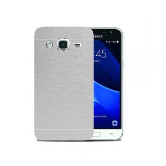 Samsung Galaxy J3 2016 θήκη Αλουμινίου Ασημί Motomo Samsung Galaxy J3 2016 θήκη Αλουμινίου Ασημί Motomo