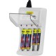 Andowl Q-CD100 Φορτιστής 4 Μπαταριών Ni-MH Μεγέθους AA/AAA σε Λευκό χρώμα