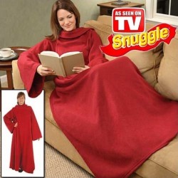 Κουβέρτα με μανίκια Fleece  Snuggle Super Soft Κόκκινο