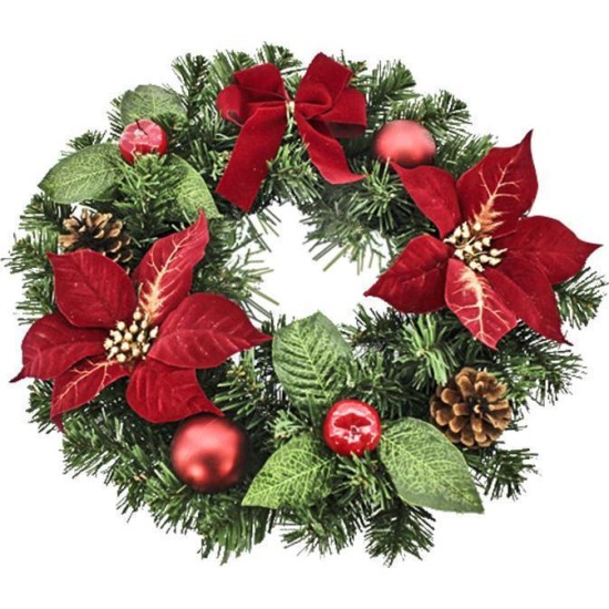 Στεφάνι Χριστουγεννιάτικο Αλεξανδρινά 30cm XMASfest 11387 Στεφάνι Χριστουγεννιάτικο Αλεξανδρινά 30cm XMASfest 11387