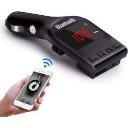 FM Transmitter με Bluetooth και είσοδο USB/SD/AUX - Μαύρο - OEM 53609