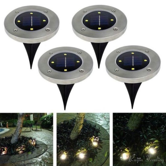Καρφωτό ηλιακό φωτιστικό κήπου με 4 LED και Αισθητήρα Φωτός 1 ΤΜΧ Καρφωτό ηλιακό φωτιστικό κήπου με 4 LED και Αισθητήρα Φωτός 1 ΤΜΧ