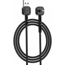  Awei Angle (90°) USB to Lightning Cable Μαύρο 1m (CL-65) 