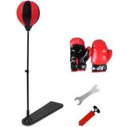 Σετ μπάλα μποξ με βάση δαπέδου και γάντια